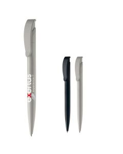 Mainoskynä, jossa kaariklipsi ja kuminen pidinosa - Mainoslahjaverkkokauppa.fi