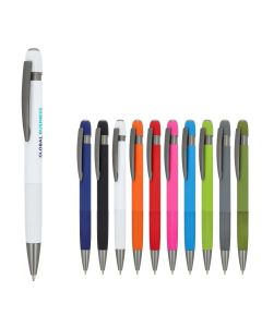 Alumiininen kuulakärkikynä metalliklipsillä Softtouch