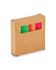 4 korostuskynän setti voimapaperirasiassa