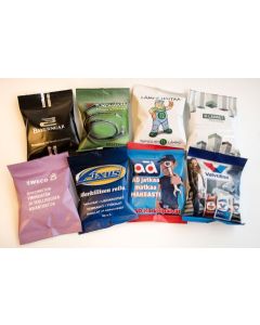 Finlandia Candy -karkkipussi omalla painatuksella - Mainoslahjaverkkokauppa.fi