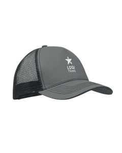 5-paneelinen trucker-lippis 1-vp silkkipainatuksella