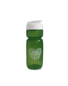 Pullo läpinäkyvä vihreä