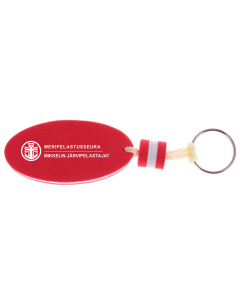 Kelluva avaimenperä punainen asiakkaan mallipainatuksella