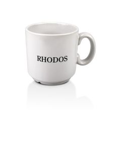 Rhodos kahvimuki valkoinen keramiikkaa